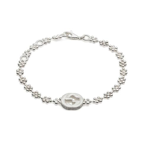 Pulsera De Plata Con G Entrelazada