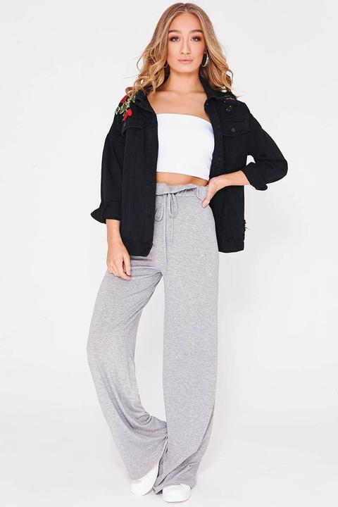 Grey Joggers - Kalie Grey Paperbag Loungewear Joggers