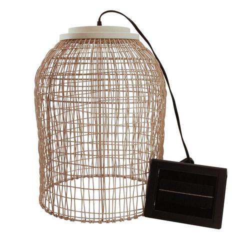Suspension Solaire Bohème Polyrotin Beige H46cm