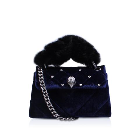 kurt geiger black velvet kensington bag