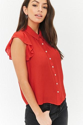 forever 21 ruffle shirt