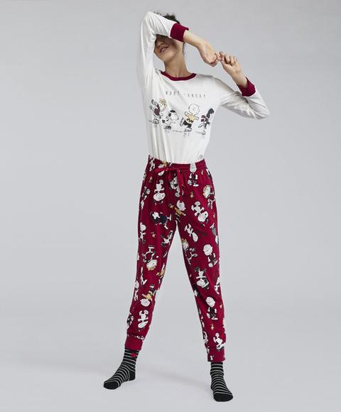 Pack Pijama Snoopy Navidad Color: Rojo Talla: L Material: Algodón,
