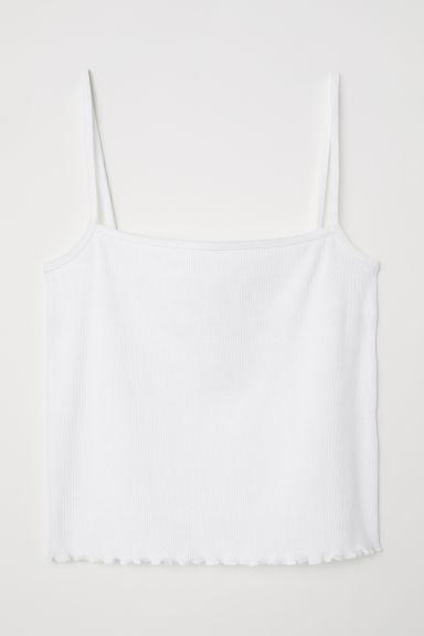 H & M - Top Corto - Bianco