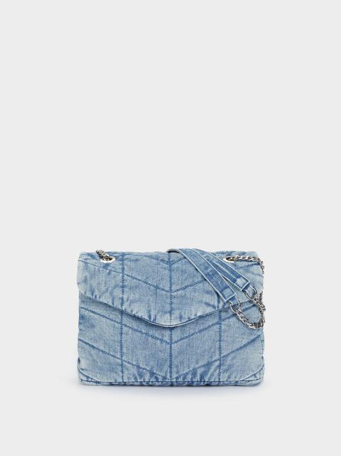 Bolso De Hombro En Denim