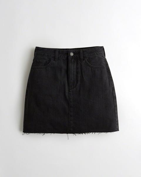 Falda De Denim De Tiro Muy Alto