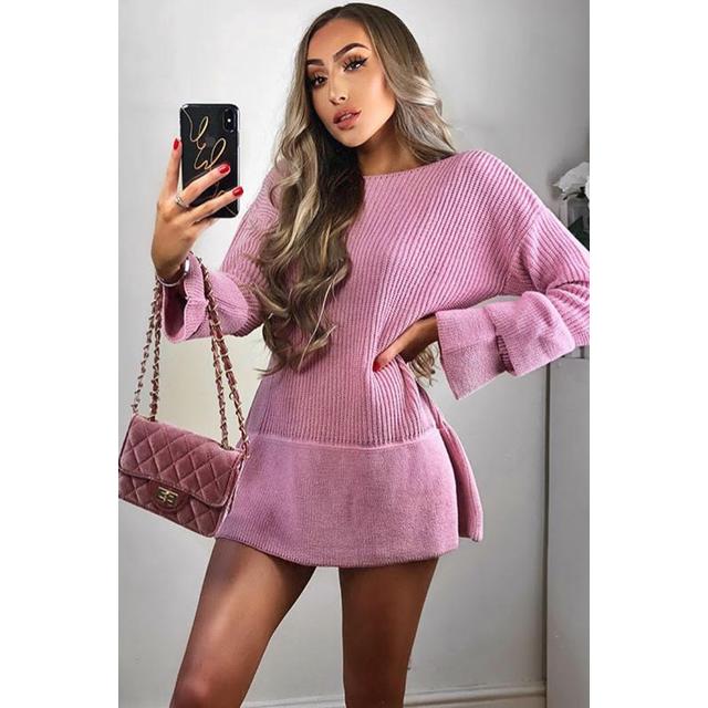 bell sleeve jumper dress