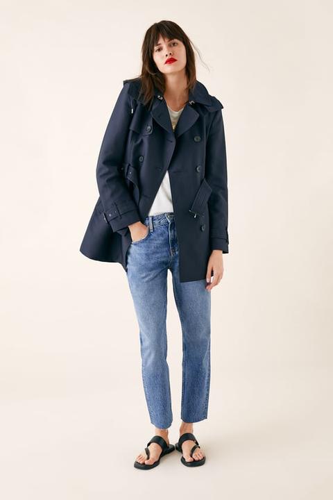 Zara tailored water resistant hotsell trench coat