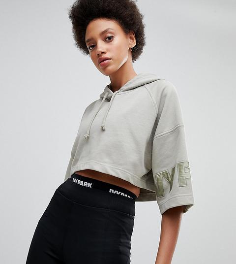 Ivy Park - Felpa Corta Con Cappuccio E Logo Grande - Multicolore