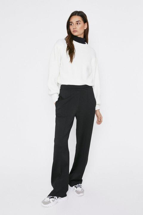 Premium Crepe Elasticated Wide Leg Trouser