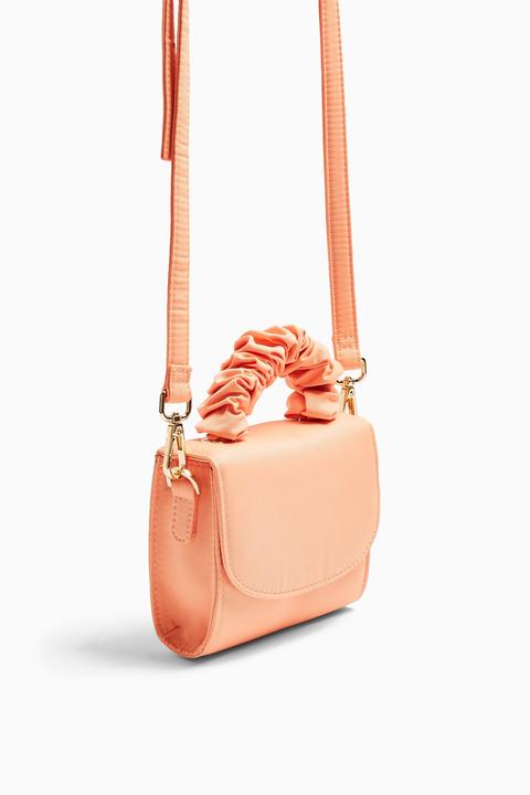 Womens Suzy Apricot Scrunchie Mini Cross Body Bag - Apricot, Apricot