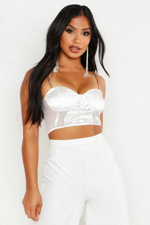 Top Corset - Blanc - S, Blanc