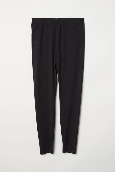 H & M+ Leggings De Punto - Negro