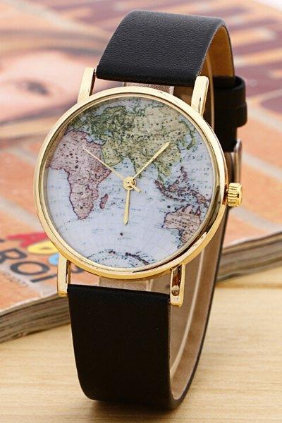 World Map Pattern Watch