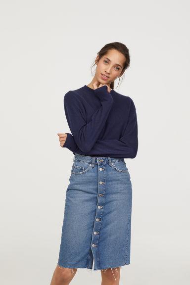 Gonna Di Jeans Al Ginocchio