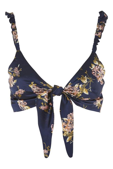 **sweet Nothing Floral Satin Crop Top By Wyldr