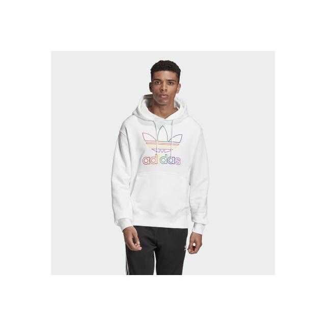 pride trefoil outline hoodie