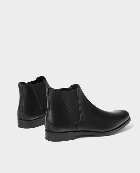 Stivaletto Nero In Pelle