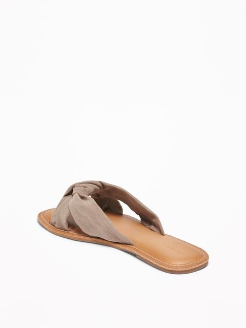 old navy knotted twist slide sandals