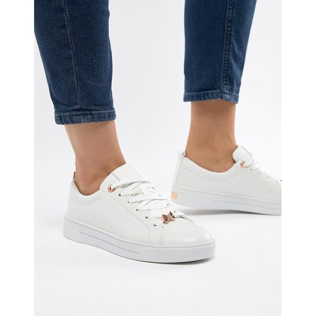 Ted Baker White Leather Sneakers With 