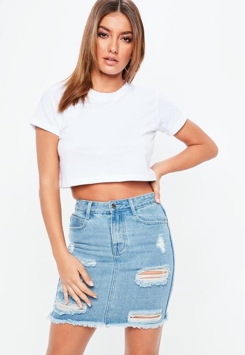 White Cap Sleeve Crop Top, White