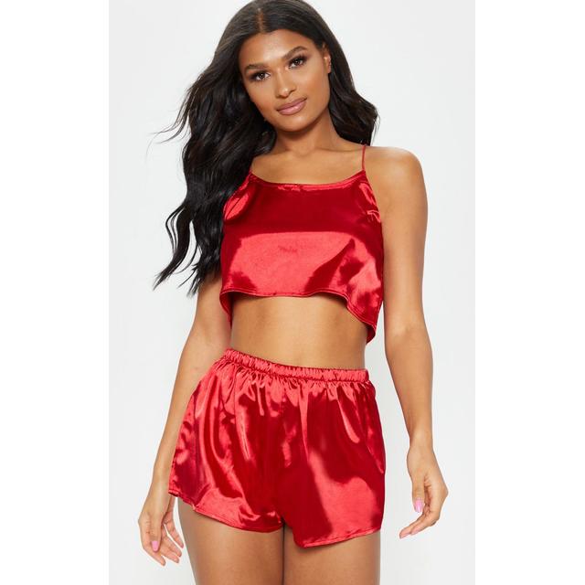 red satin pjs