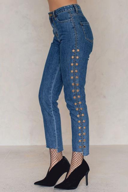 Eyelet Denim Pant