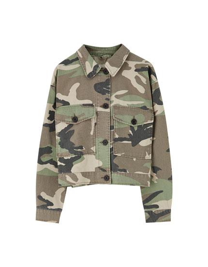 Cazadora Camuflaje Cropped