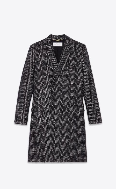 Coat In Chevron Wool