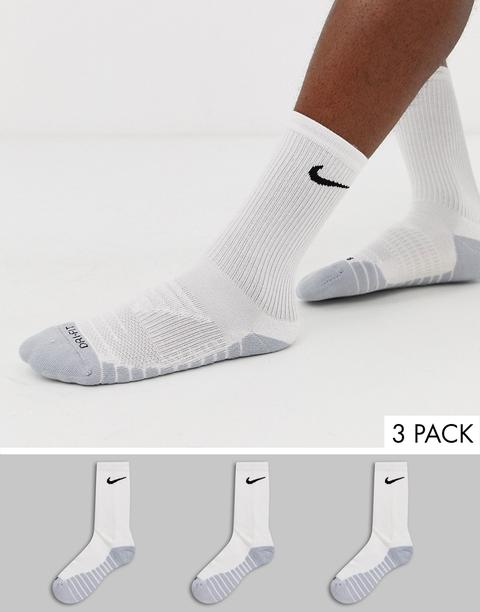 Calcetines Deportivos Acolchonados Everyday Max Unisex De Nike-blanco