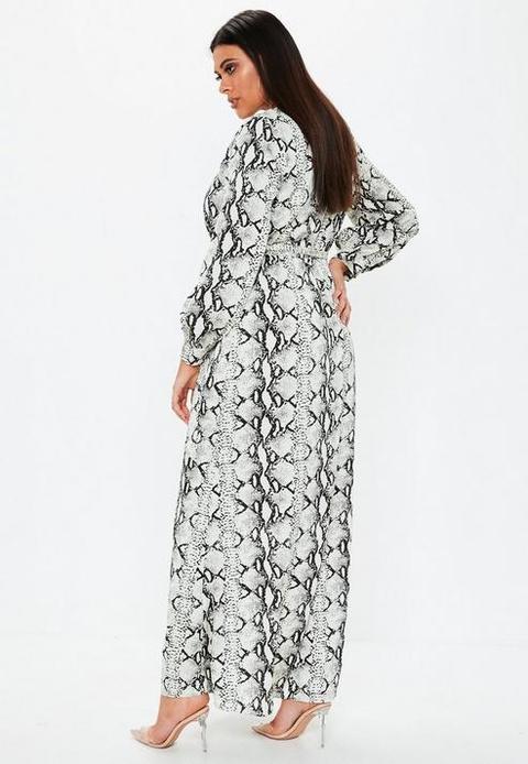 snakeskin maxi dress plus size