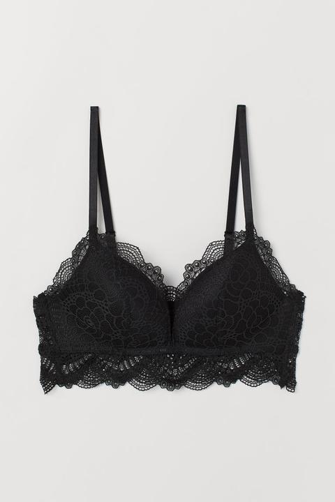 H & M - Bralette Con Push-up - Nero