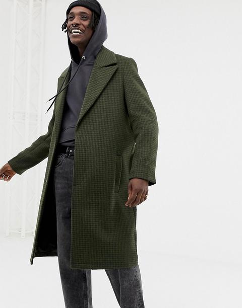 asos green wool coat