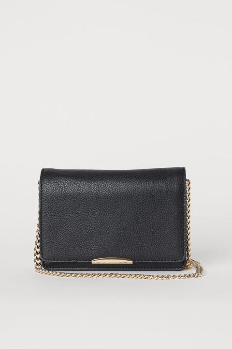 H & M - Borsa A Tracolla In Pelle - Nero