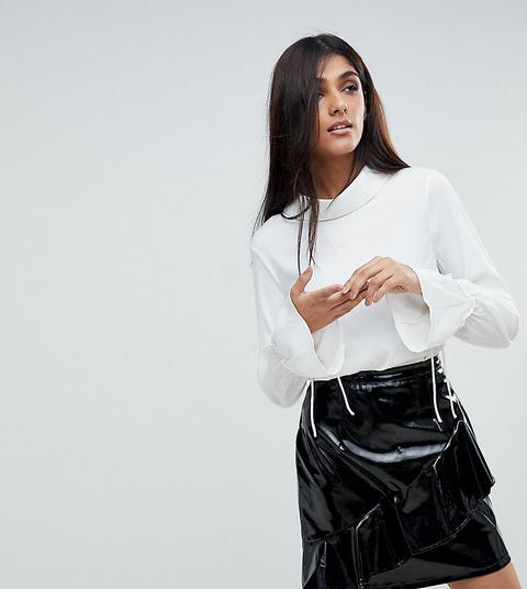 Vero Moda Tall - Bluse Mit Geschnürten Manschetten - Weiß