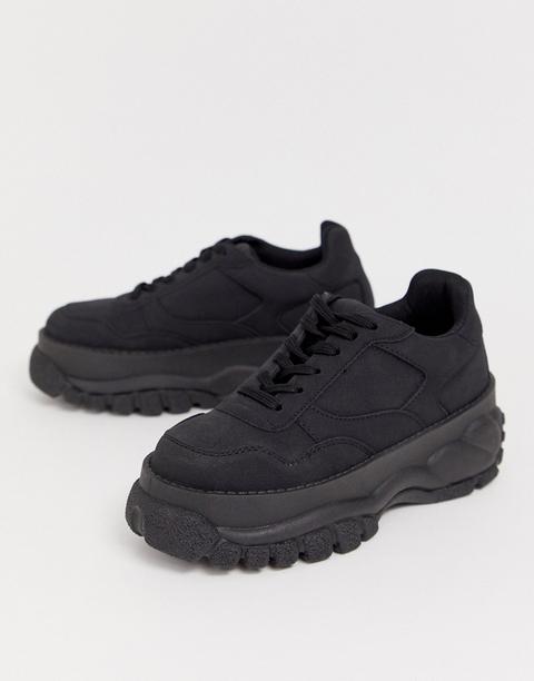 chunky trainers black