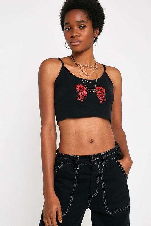 Uo '90s Dragon Cami - Black S At Urban Outfitters