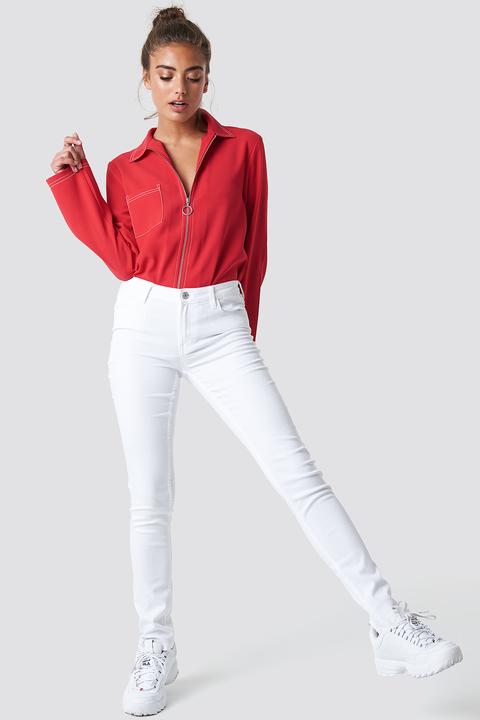 Mango Paty Jeans - White