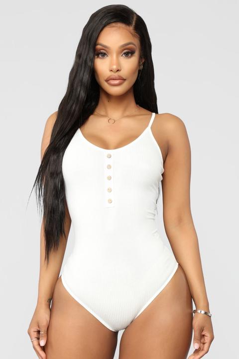 Just Ride For Me Bodysuit - White