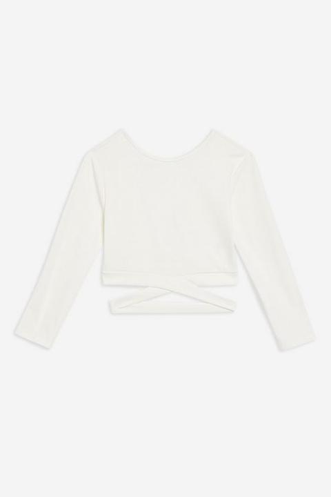 Womens **long Sleeve Cropped Top By Club L London - White, White