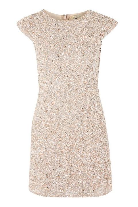 embellished shift dress