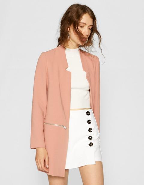 Cappotto Revers Invertiti Rosa Carne