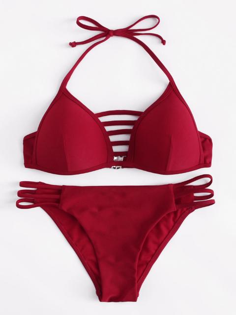 Set Di Bikini Allacciato Al Collo