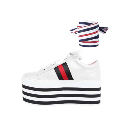 Holle Lace Up Striped Platform Sneakers