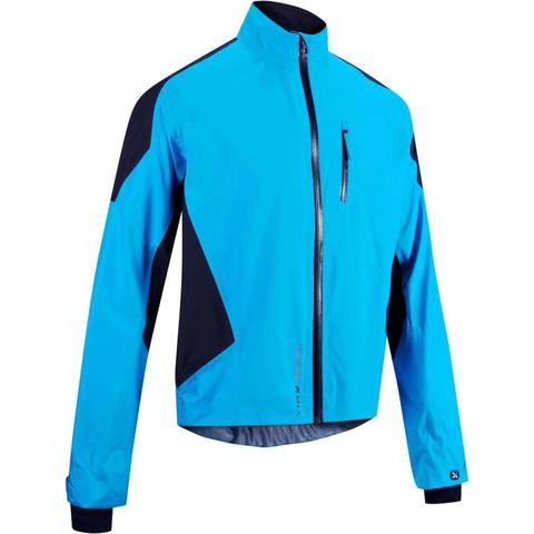 Giacca Impermeabile Ciclismo Uomo 900 Azzurro-nero