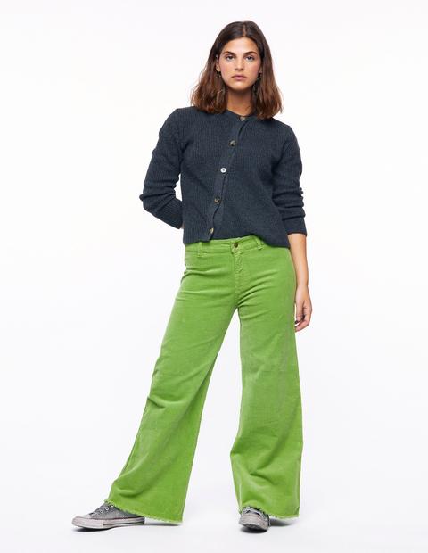 Pantalón Wide Leg Pana Verde Claro