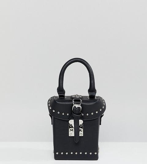 Sacred Hawk Studded Box Bag - Black