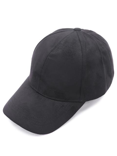 Black Suede Baseball Cap