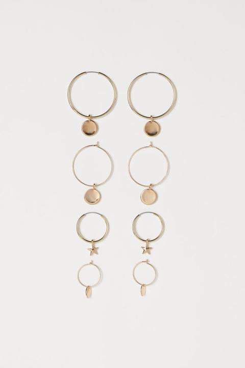 H & M - Orecchini Ad Anello, 4 Paia - Oro