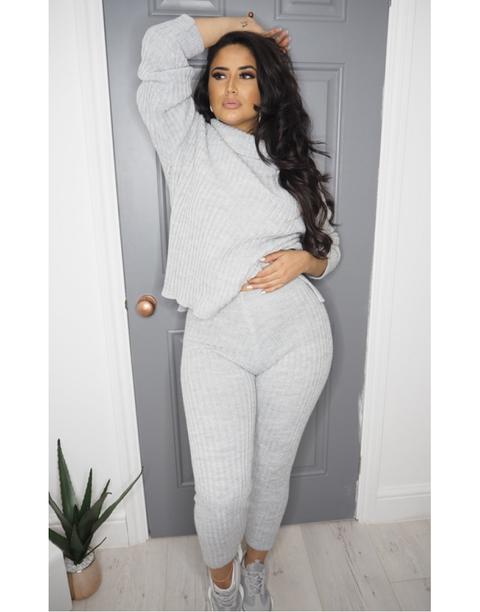 Anna Grey Roll Neck Lounge Set