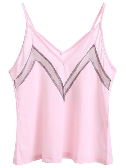 Top De Tirantes Escote V - Rosa